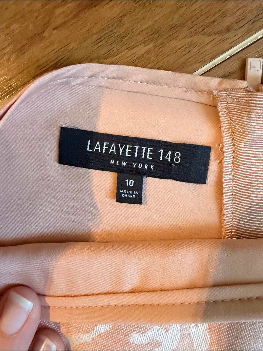 Lafayette 148 New York Jacquard Sheath Dress Pink White - Picture 4 of 9